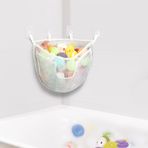 DOCMON Banyo Oyuncak Depolama, Buttom Fermuarlı Büyük Kapasiteli Banyo Oyuncak Tutacağı, Büyük Cepli Hızlı Çıkarma Küvet Oyuncak Depolama, Banyo Oyuncakları için Köşe Örgü Banyo Oyuncak Organizatör