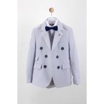 Doctor Junior 4-15 Yaş Erkek Çocuk Dört Düğmeli Astarsız Ceket Gri - 14 Yaş