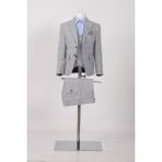 Doctor Junior Erkek Çocuk Takım Elbise Slim Fit Poliviskon Kumaş 3 Parça Gri Renk - İndigo - 14 Yaş