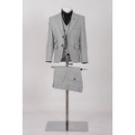 Doctor Junior Kuş Gözü Slim Fit Erkek Çocuk Takım Elbise/Gömleksiz_mnvs2285 - Gri - 6 Yaş