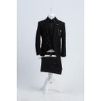 Doctor junior Slim Fit Erkek Çocuk Zincir Detay Takım Elbise / Gömleksiz - 13 Yaş - Siyah