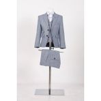 Doctor Junior Slim Fit Kuş Gözü Erkek Çocuk Takım Elbise Lacivert Üç Parça Poliviskon Kumaş Modeli - 10 Yaş