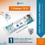 Doctor Silver Ion Vücut Temizleme Mendili – Büyük Boy Hasta Temizleme Havlusu, (1 Paket 12 Adet)