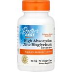 Doctor's Best High Absorption Zinc Bisglycinate 50 Mg 90 Veggie Caps - Aromasız
