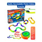DODBY Magic Trucks 384 Parça Raylı Pist - Raylı Araç Oyuncak - Tren Oyuncak - Renkli Araç Yolu - Pist Set