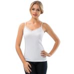 Do&De Flora 2809 V Yaka Dantelli Atlet Beyaz M