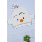 Do&De Flora Bebek Bere Penye Civciv Şapka KYR Ekru 1-3 YAŞ
