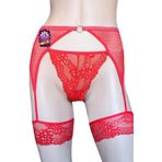 Do&De Flora Jartiyer Külot Fileli Kumaş Ortası Bant Ppty (4906) Kırmızı S/M