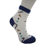 Do&De Flora Tül Transparan Soket Çorap Slyt Indigo 35-40