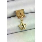 Dodes P54679S8726 Harmonyaura 316L Çelik Sallantılı Zirkon Taşlı Yıldız Model Gold Renk Nomination Charm