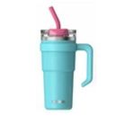 Dodge Db-23689 Çift Kullanım Pipetli/Rahat İçim Mavi 750Ml Çelik Termos