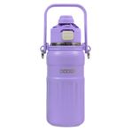 Dodge DB-24546 Çift Kullanım Pipetli/Rahat İçim Mor 800Ml Askılı Çelik Matara