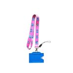Dodo Bone Lilo Ve Stitch Pembe Kart Askı Ipi; Yaka Askı Ipi, Boyun Askı, Telefon Askı Aparatı, Mavi Kartlık
