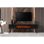 Dodo İç Mimarlık Venıce Şömineli Tv Ünitesi %100 Mdf - Siyah - 170 CM