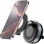 Dodobees ZF71 Magsafe Araç Tutacağı 360 Derece Döner Vakumlu Telefon Tutucu Tüm Yüzeylerle Uyumlu Sökülebilir Üniversal Mıknatıslı - Yok - Siyah