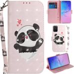 DodoBuy Samsung Galaxy S10 Lite/A91 Kılıf 3D Manyetik Kapaklı Cüzdan Kapak PU Deri Destek Çubuğu Fatura Bölmeli Kart Yuvalı Samsung Galaxy S10 Lite/A91 için - Love Panda