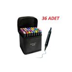 Dodocool Touch Marker Art Çift Uçlu 36 Adet Kalem Seti Çantalı Premium Boyama Kalemi