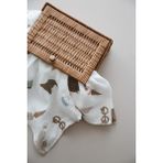 Dodo's Baby Çift Katlı Kareli Magic World Organik Çok Amaçlı Bebek Müslin Örtü - Beyaz - 110x110