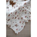 DoDo'S Baby Çift Katlı Kurabiye Adam Desenli Organik Müslin Örtü