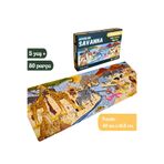 DoerKids African Savanna (Afrika Savanası) Midi Puzzle | 4-9 Yaş 80 Parça