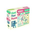 DoerKids Baby Puzzle Dev Robotlar Puzzle | Jumbo Yer Puzzle | Robots 24 Parça