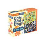 DoerKids Kediler Ve Köpekler Puzzle | 2 Puzzle Bir Arada 48 Parça | Cats And Dogs Puzzle 2 In 1