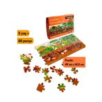 DoerKids Ormanlık Alan Yeraltı Yerüstü Midi Puzzle | 80 Parça 4-9 Yaş