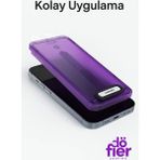 Döfier Apple iPhone 15 Pro Max Uyumlu Full Seri Ekran Koruyucu 5d Kolay Kurulum Temperli Cam Tam Kapatan - Şeffaf
