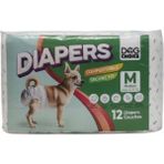 Dog Choice Dog Choıce Diapers Köpek Bağlama Bezi M Boy 12’li Paket Erkek Köpek Alt Bezi - 001-Beyaz