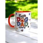 Dog Dad Babaya Hediye Kupa - Babalar Günü Hediyesi- Köpek Babası Kupa - Turuncu - 330 ml