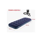 Doğa Kamp Tek Kişilik Şişme Yatak - Pompa Hediyeli
