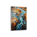 Doğa Manzaralı Cam Tablo - Karışık - Dikey Motif 01-099, 140 x 90