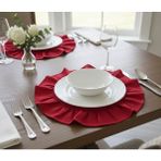 Doğa Teks Home Kırmızı Fırfırlı Supla (2 Adet) - 30 x 30