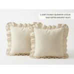 Doğa Teks Home Punch Işlemeye Uygun Ham Keten Yastık Kılıfı (2 Adet) - Açık Krem - 38 x 38