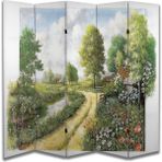 Doğa Temalı Özel Tasarım Paravan Room Divider 180 x 200 cm - 187 x 200 - Renkli