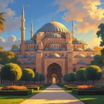 DOĞA VE MANZARA YATAY TARİHİ OSMANLI MİMARİSİ 03 ÇERÇEVESİZ 90X60CM PVC TABLO