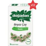 Doğadan Sade Beyaz Çay 12 Adet 18 Süzen Poşet Doğal ve Katkısız Ferahlatıcı Lezzet - Bitki Çayı