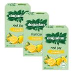 Doğadan Yeşil Çay Limonlu 20 Süzen Poşet x 3 Paket - Bitki Çayı
