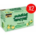 Doğadan Yeşil Çay Nane Limonlu 20 Poşet x 2 Adet - Bitki Çayı
