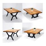 Doğal Ağaç Masif Hibrit Kütük Masa ve Sehpa 90cm x 200cm