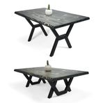 Doğal Ağaç Masif Hibrit Kütük Yemek Masası ve Sehpa 60cm x 150cm