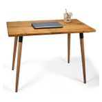 Doğal Ağaç Masif Kütük Masa Ahşap Çalışma Masası Ofis Masası 60CM x 120CM ( Ağaç Ayak ) - yok