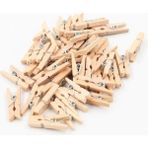 Doğal Ahşap 2.5 cm Küçük Mandal 24'lü Set - Seçenek 1