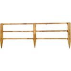 Doğal Ahşap Bahçe Çiti, 100X37CM, Kahverengi, Şık ve Dayanıklı Sınır Çiti - Seçenek 1 - Ahşap - Beyaz