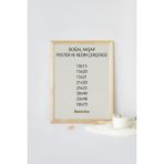 Doğal Ahşap Çerçeve -Boş Çerçeve-Resim Çerçevesi, Poster Puzzle Çerçevesi (Ön Korumalı,postersiz) - 30x40