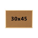Doğal Ahşap Çerçeveli Mntar Pano 30x45 Ofis & Ev Tipi Mantar Pano