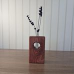 Doğal Ahşap Çift Fonksiyonlu Vazo ve Mumluk, El Yapımı Çam, 9x15 cm, Cam Tüp ve Tealight Mum Dahil, Antik Meşe/Ceviz/Tik Renk Seçenekli (tik)