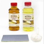 Doğal Ahşap Cila Seti Şeffaf Gomalak 250 ml + Cila Yağı 250 ml + Sürme Topu + Zımpara