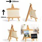 Doğal Ahşap Masaüstü Şövale – Mini Dekoratif Resim ve Pano Standı - 8834-Koyu Kahve