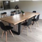 Doğal Ahşap Meşe Masa - Yemek&ofis Masası 85 x 180 - Meşe - Kahverengi
